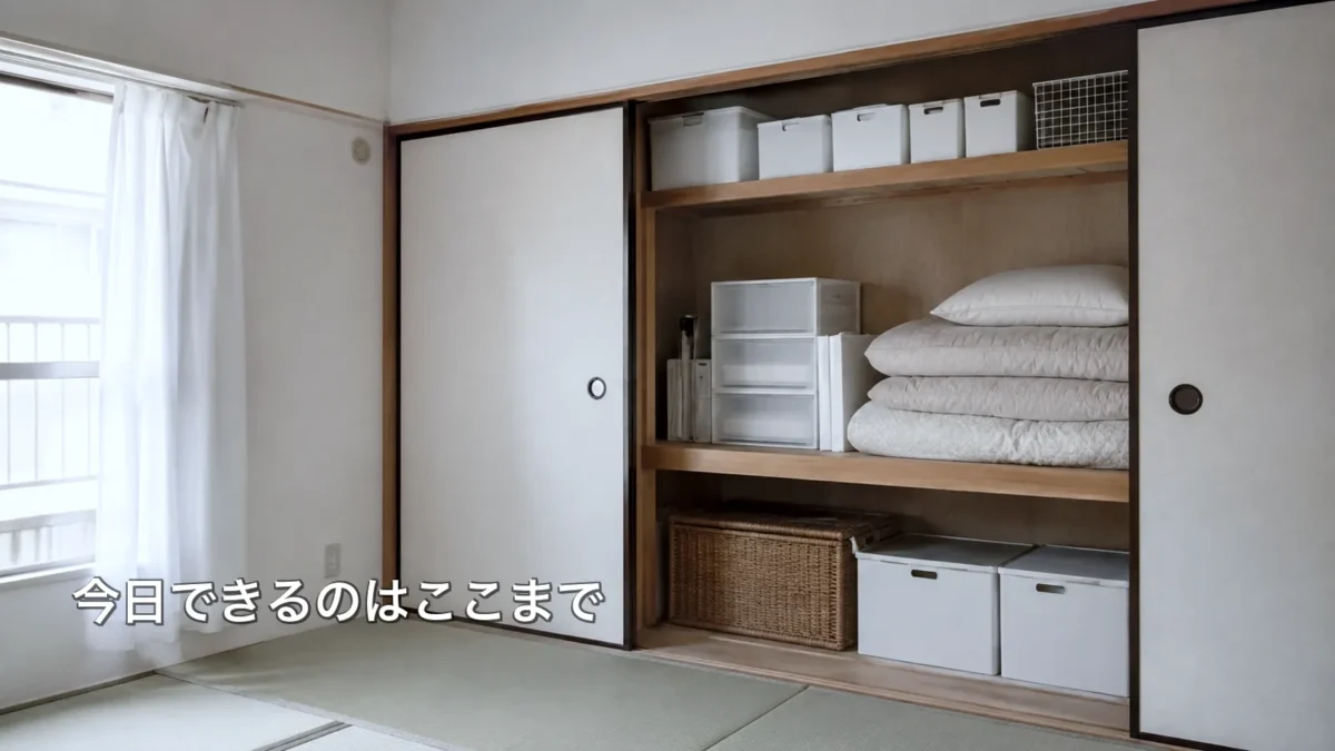 整理を終えた団地の押入れ